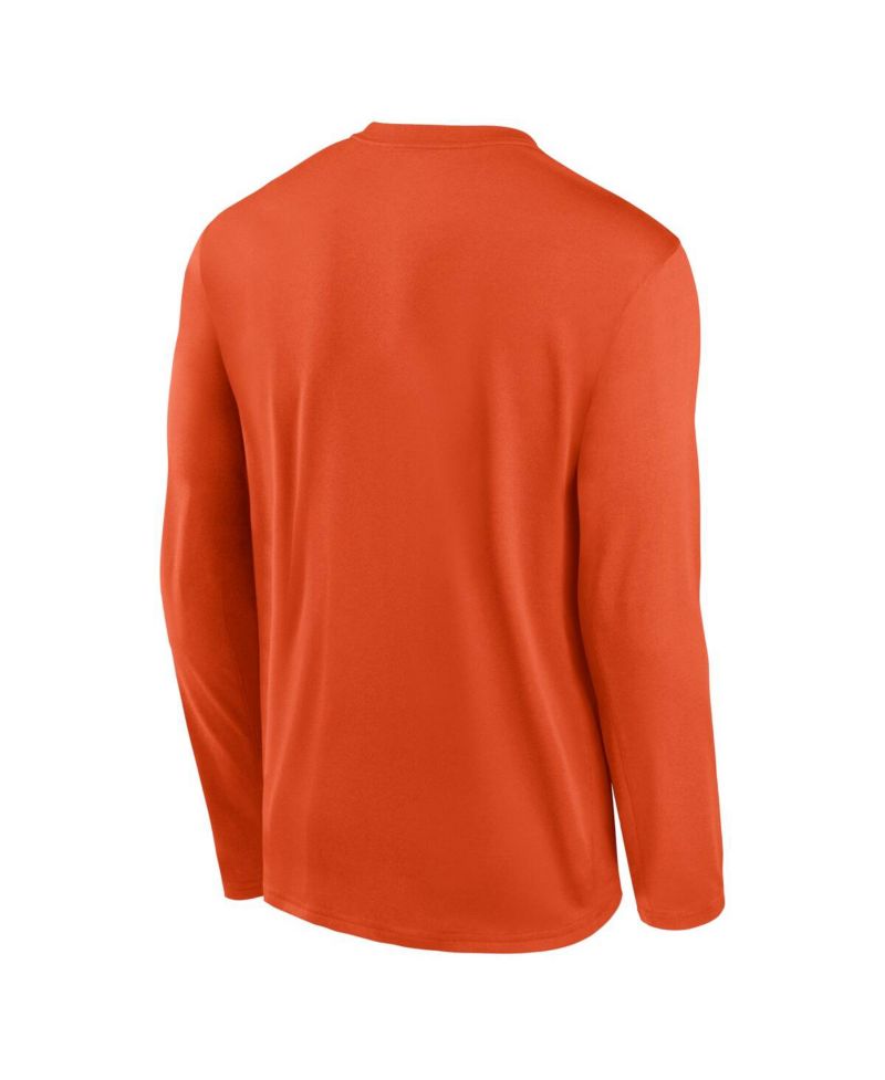 Men's Orange Clemson Tigers Primetime Alternate Logo Legend Performance Long Sleeve T-Shirt