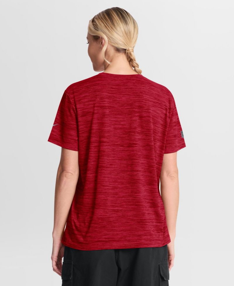 Women's Scarlet San Francisco 49ers Sideline Velocity Dri-FIT T-Shirt