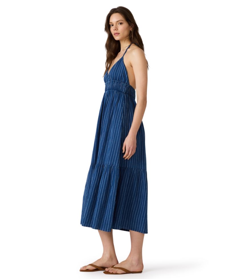 Women's Sleeveless V-Neck Midi Dress