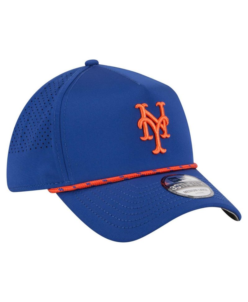 Men's Royal New York Mets 39THIRTY A-Frame Perforated Flex Hat