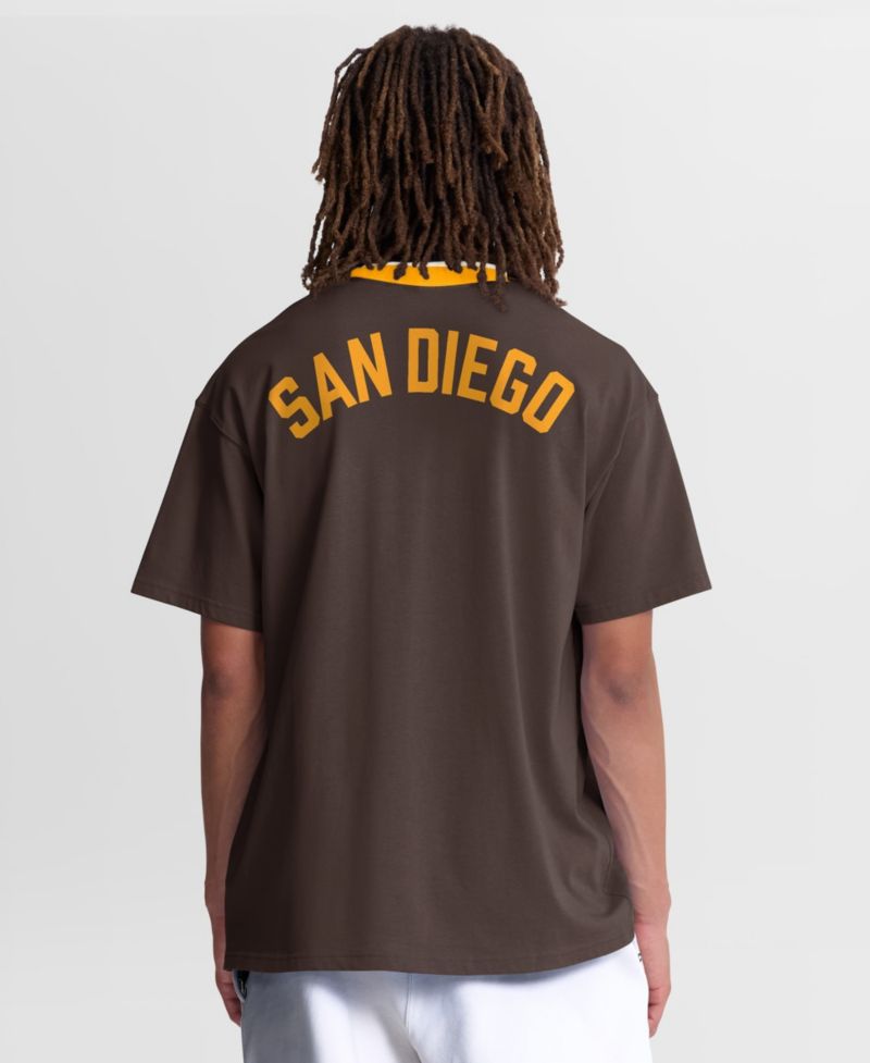 Men's Brown San Diego Padres Cooperstown Collection Ringer T-Shirt