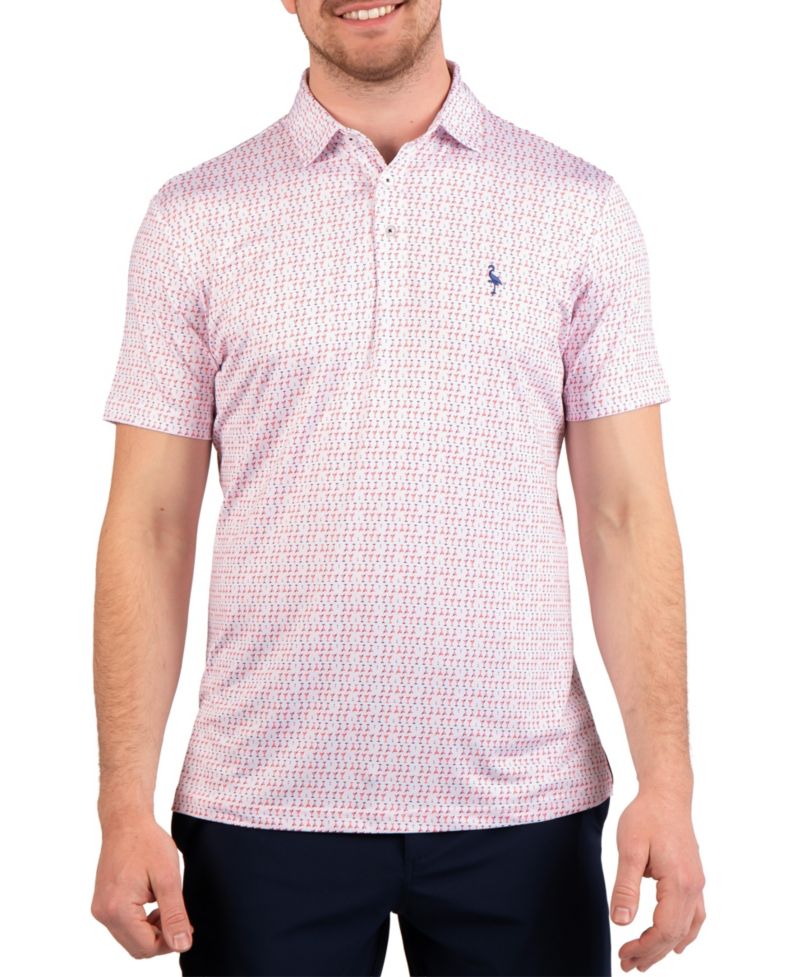 Men's Martini Glasses Printed Performance Polo