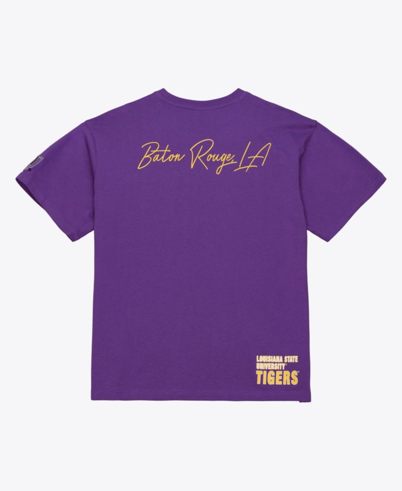 Men's Purple LSU Tigers Double Clutch Premium T-Shirt