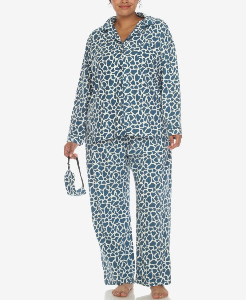 Plus Size Pajama Set, 3-Piece