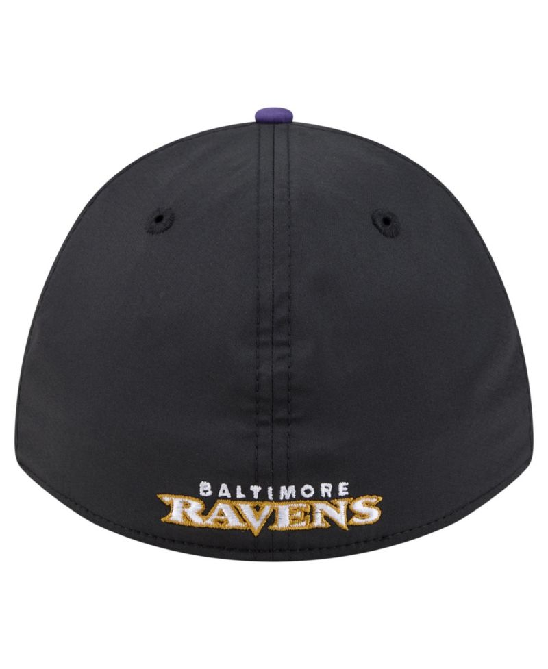 Men's Black/Purple Baltimore Ravens Rope M-Crown A-Frame 39THIRTY Flex Hat