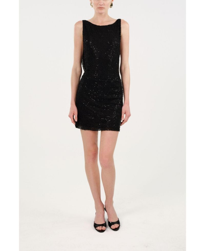 Women's Sequin Open Back Mini Dress