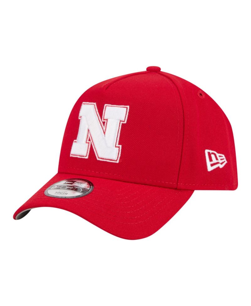 Big Boys and Girls Scarlet Nebraska Huskers 9FORTY A-Frame Adjustable Hat