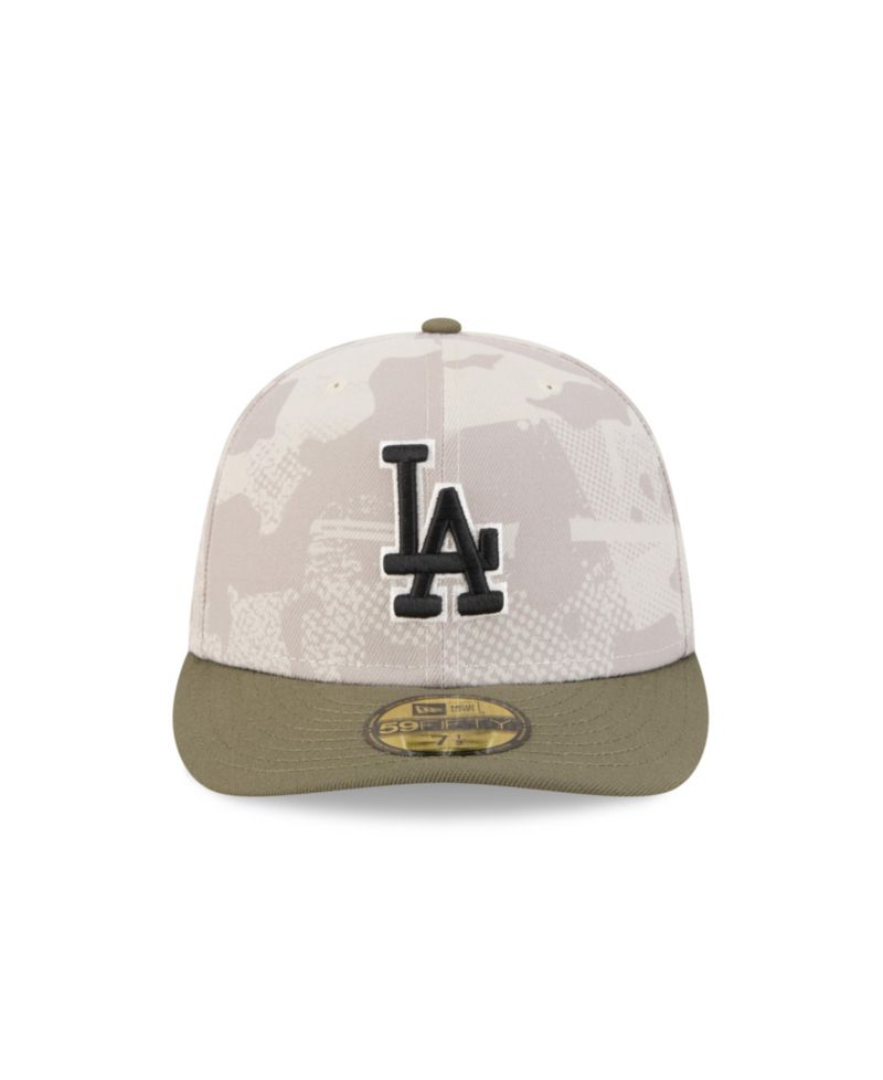 Men's Light Beige/Olive Los Angeles Dodgers 2025 Armed Forces Day 59FIFTY Fitted Hat