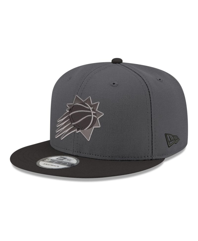 Men's Gray/Black Phoenix Suns Logo 2-Tone 9FIFTY Snapback Hat