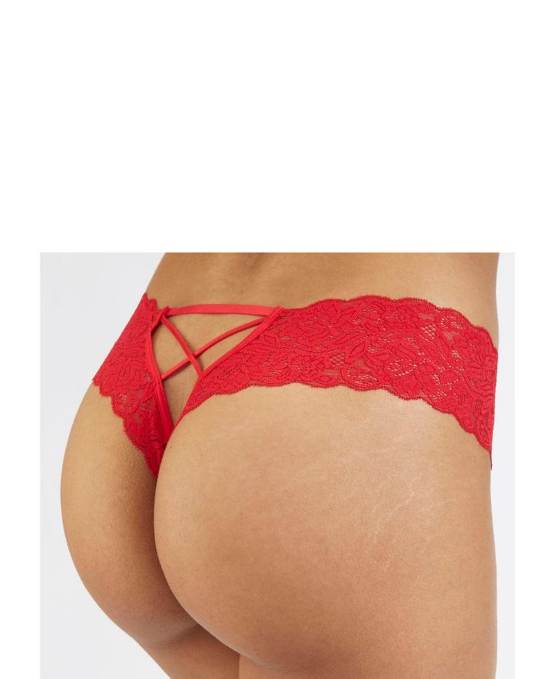 Women's 2-Pack Strappy Open Low-Rise Minimal-Coverage Thong Underwear