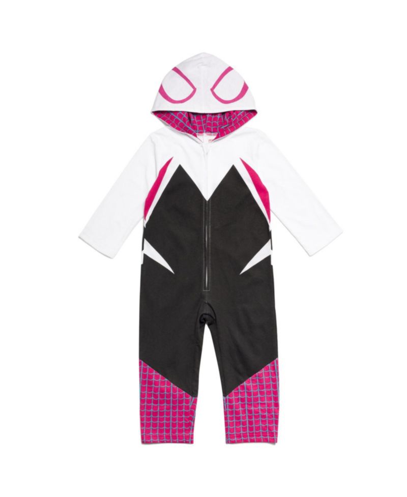 Baby Girls (0M-24M) Spider-Gwen Zip Up Cosplay Coverall