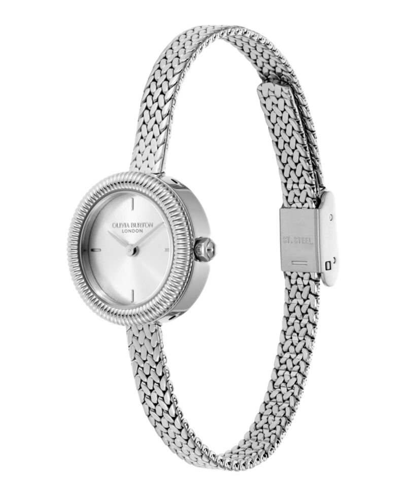Women's Finery Silver Tone Stainless Steel Mesh Bracelet Watch, 20mm