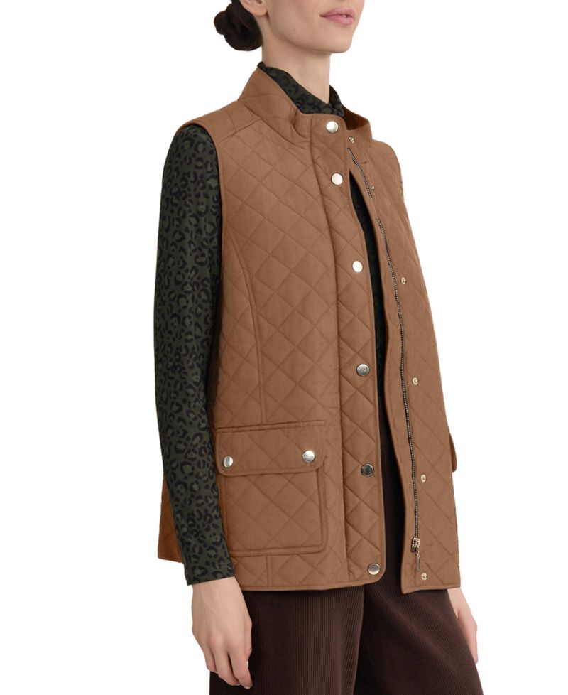 Women's Quilted Mock-Neck Vest