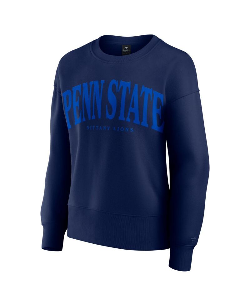 Women's Navy Penn State Nittany Lions Supersoft Flow Fleece Pullover Sweatshirt