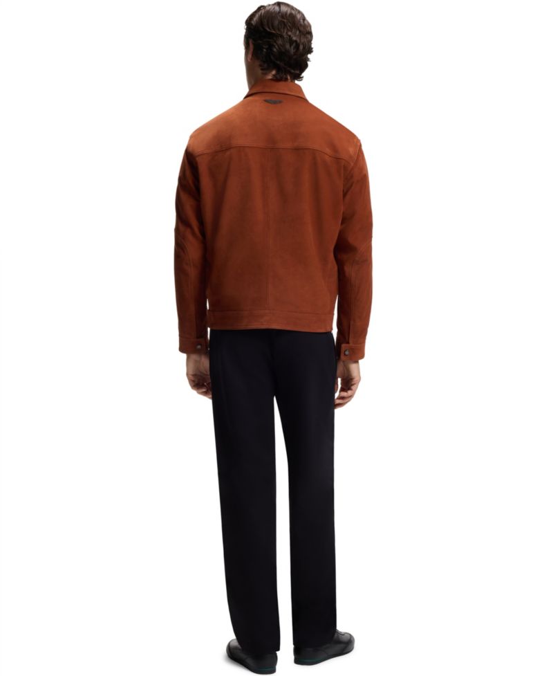 x Aston Martin Men's Suede Regular-Fit Jacket