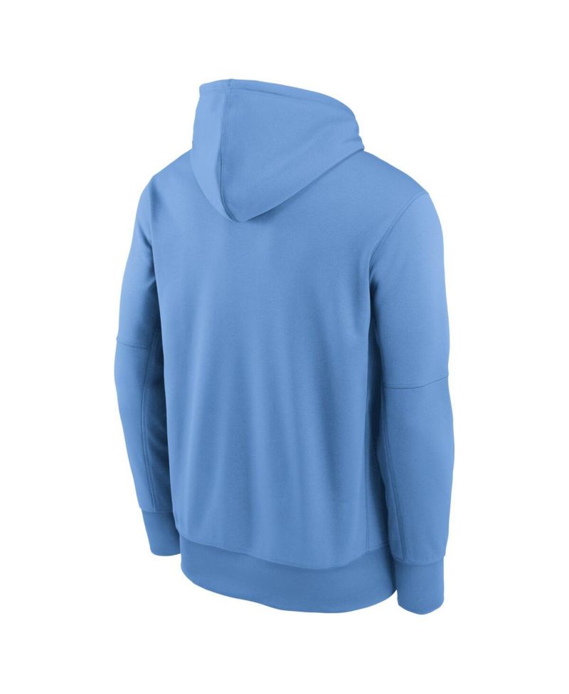 Men's Carolina Blue North Carolina Tar Heels Team Stacked Performance Pullover Hoodie