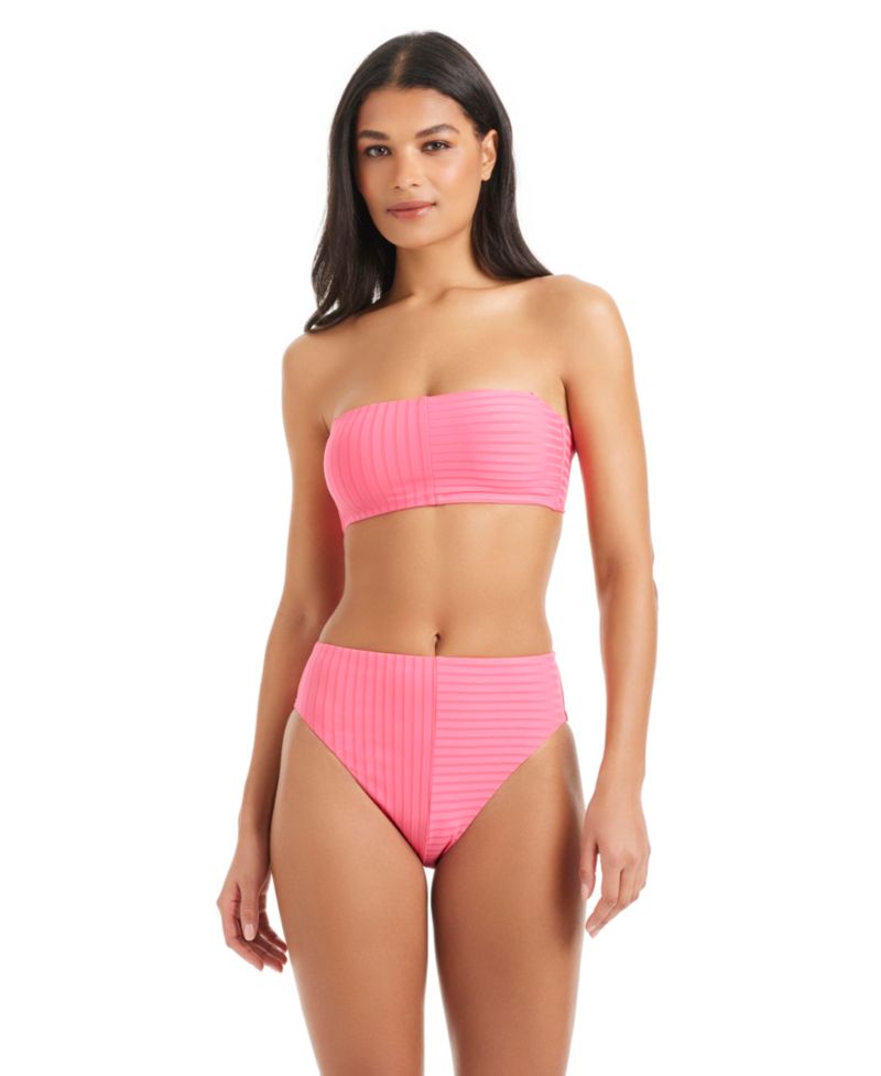 Women's Refresh Ribbed High-Rise Swim Bottoms
