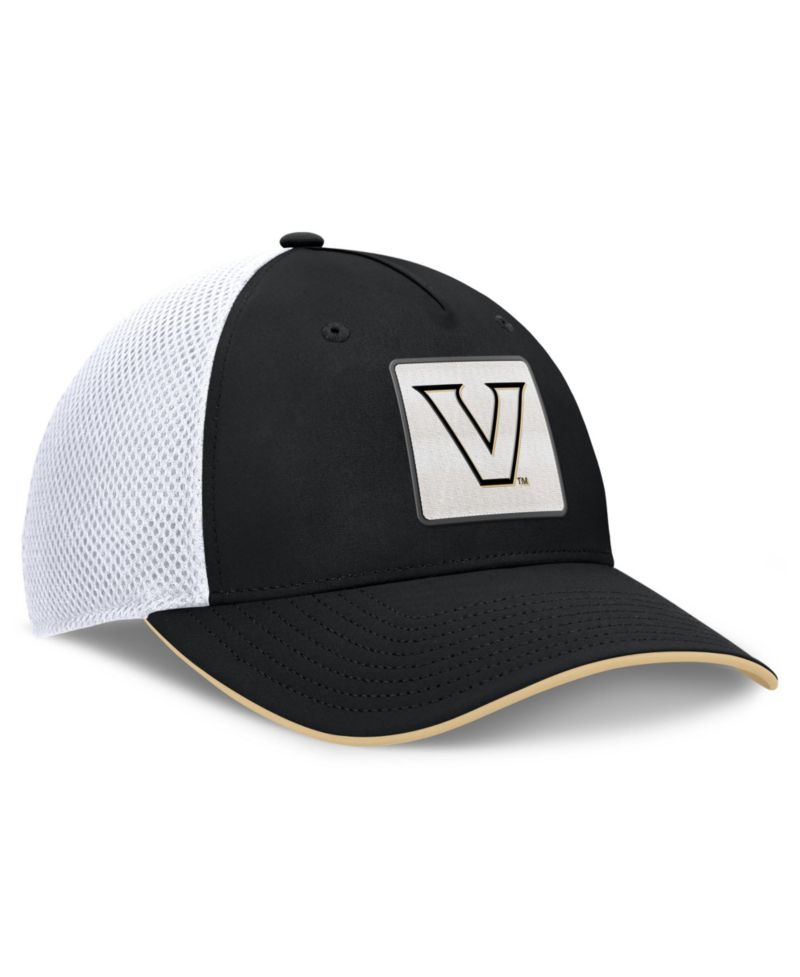 Men's Black Vanderbilt Commodores 5-Panel Matter Flex Hat