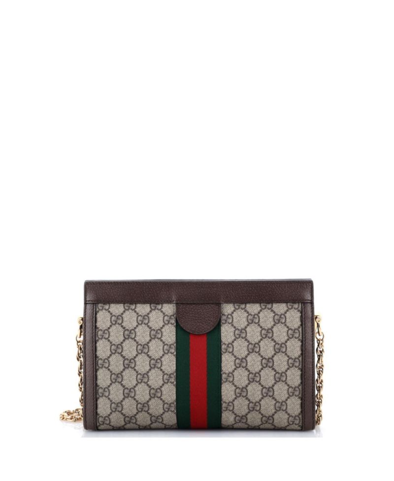 Small Ophidia Chain Shoulder Bag GG Coated Canvas