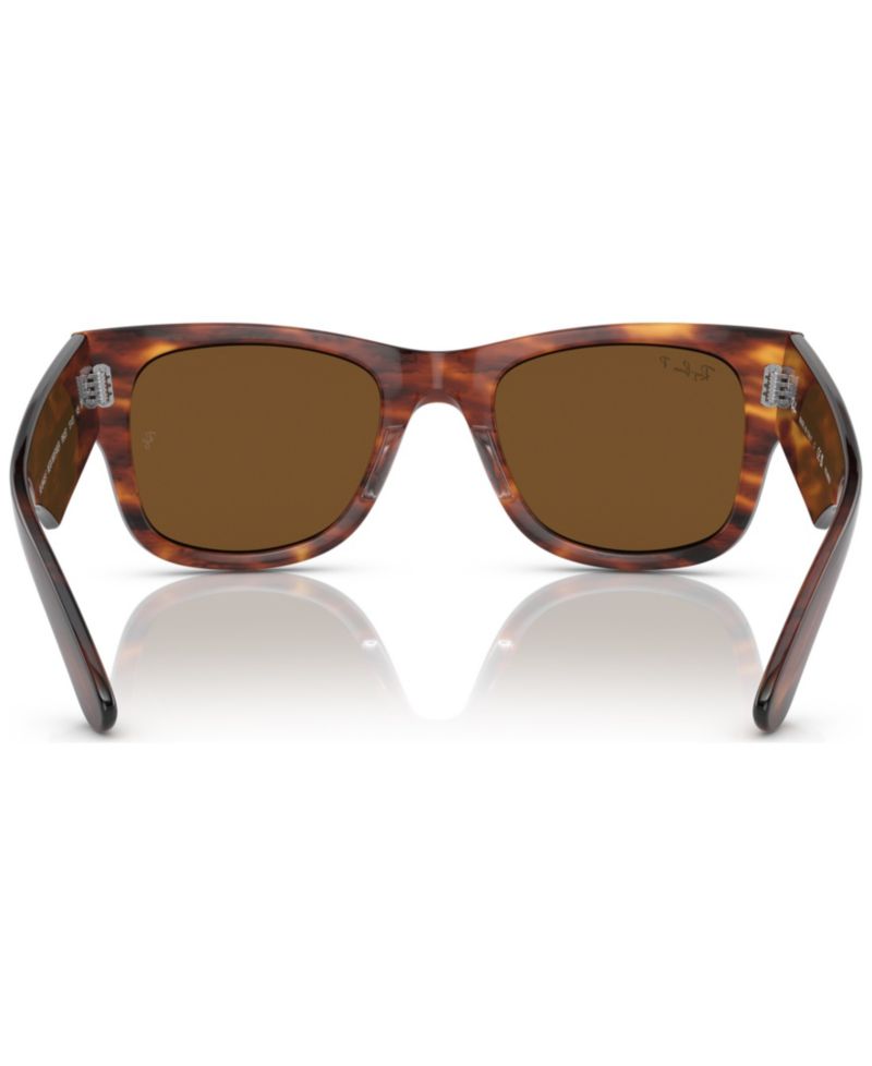 Mega Wayfarer 52 Unisex Polarized Low Bridge Fit Sunglasses