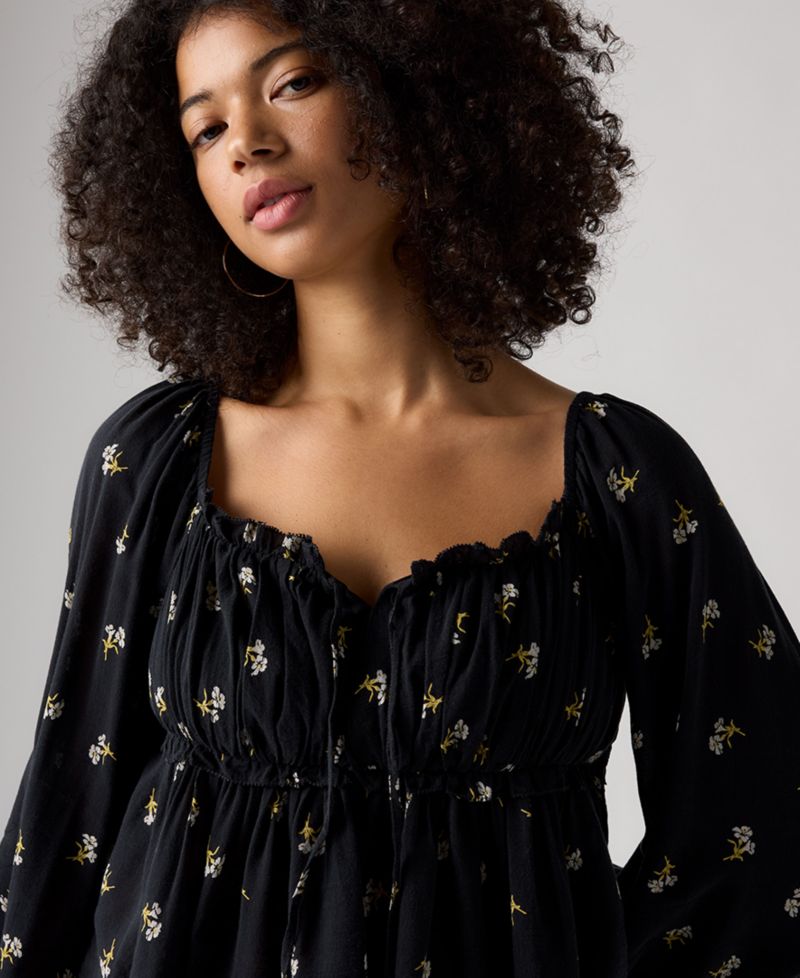 Women's Oraya Front-Tie Floral-Print Scoop Neck Blouse