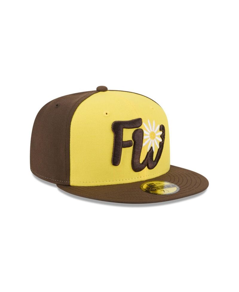 Men's Yellow Fort Wayne Tin Caps Theme Nights 59FIFTY Fitted Hat