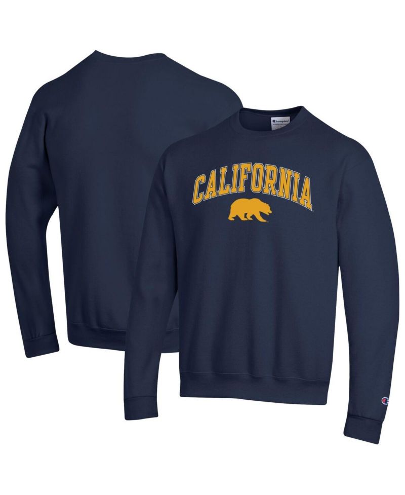Men's Navy Cal Bears Arch Over Logo Pullover Sweatshirt