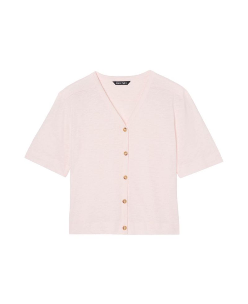Women's Ella Cotton V-Neck Short-Sleeve Top