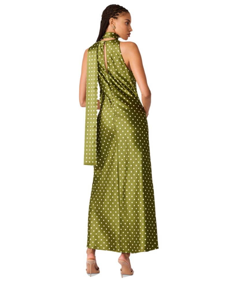 Jaiden Halter Maxi Satin Dress