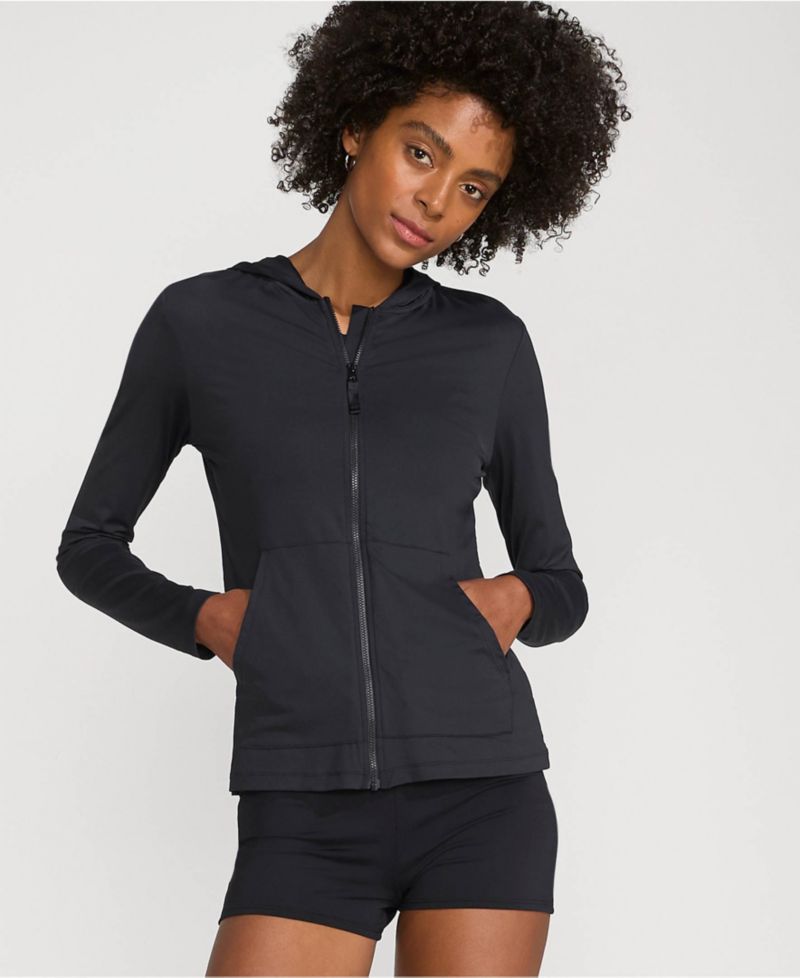Women's SunShade UPF 50 Hooded Zip Front Rash Guard