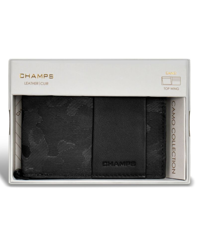 Men's Camo Collection Leather Top Wing Wallet