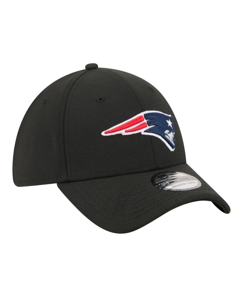 Men's Black New England Patriots Core Team 39THIRTY Flex Hat