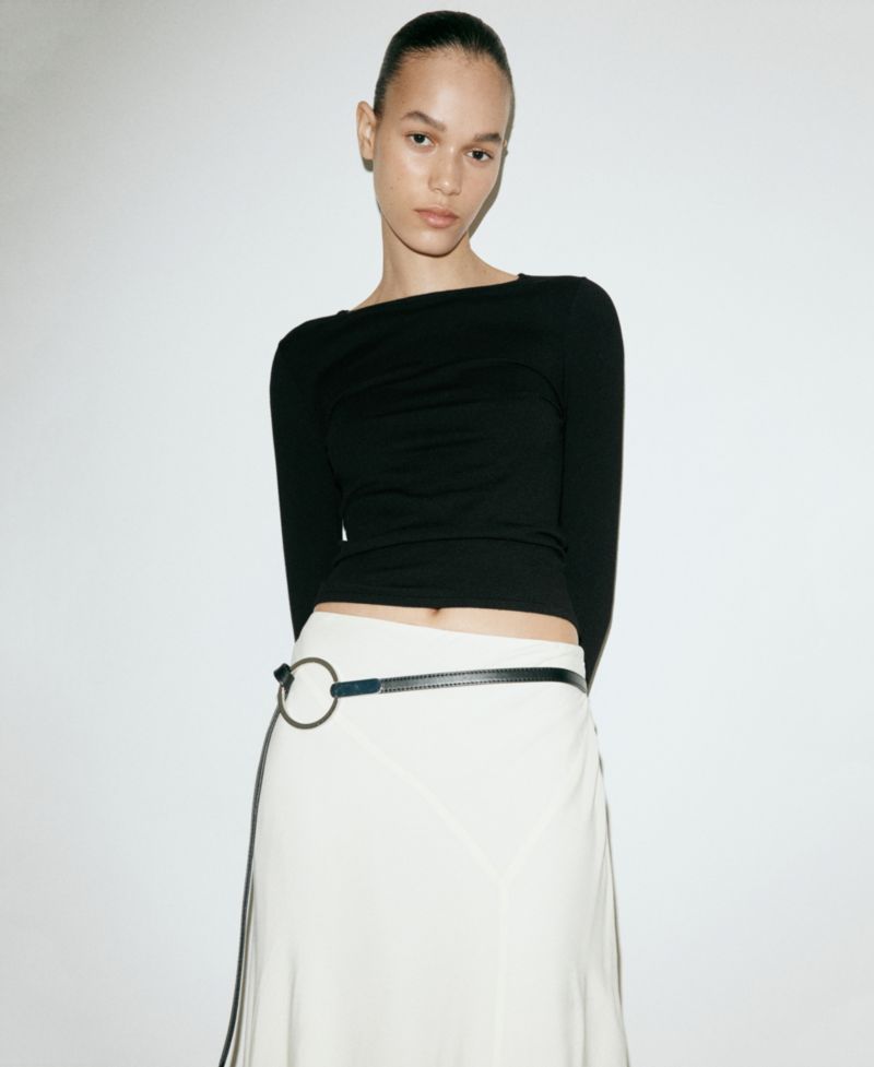 Women's Rira Fitted Boat-Neck Long-Sleeve Sweater