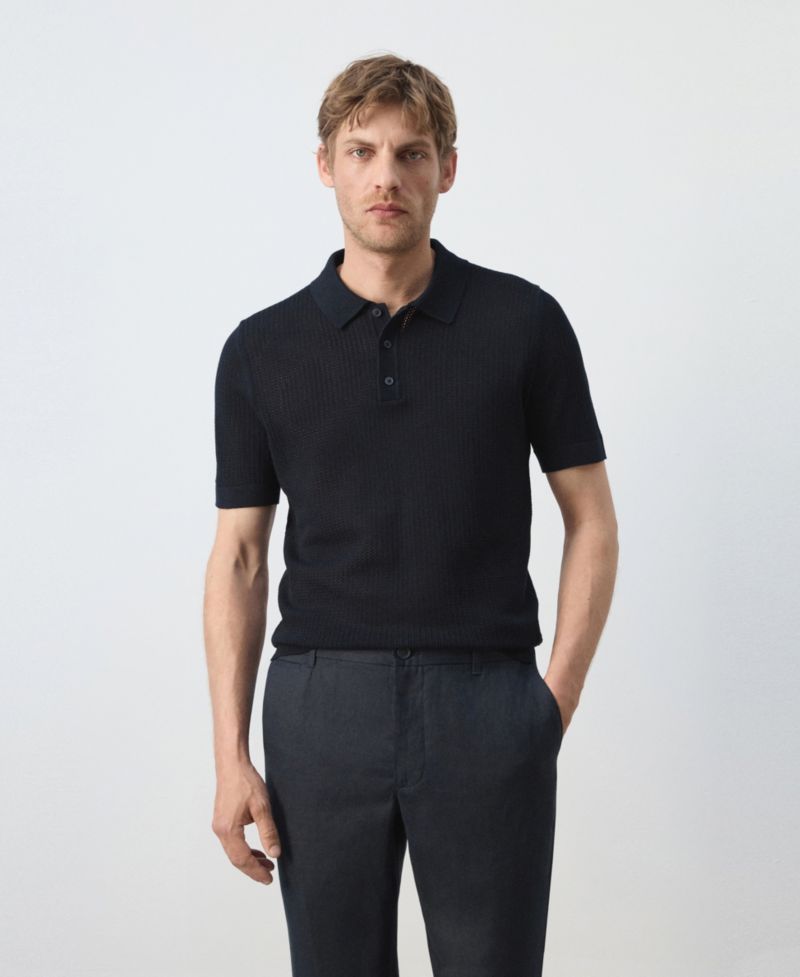 Men's Cotton Knitted Polo Shirt