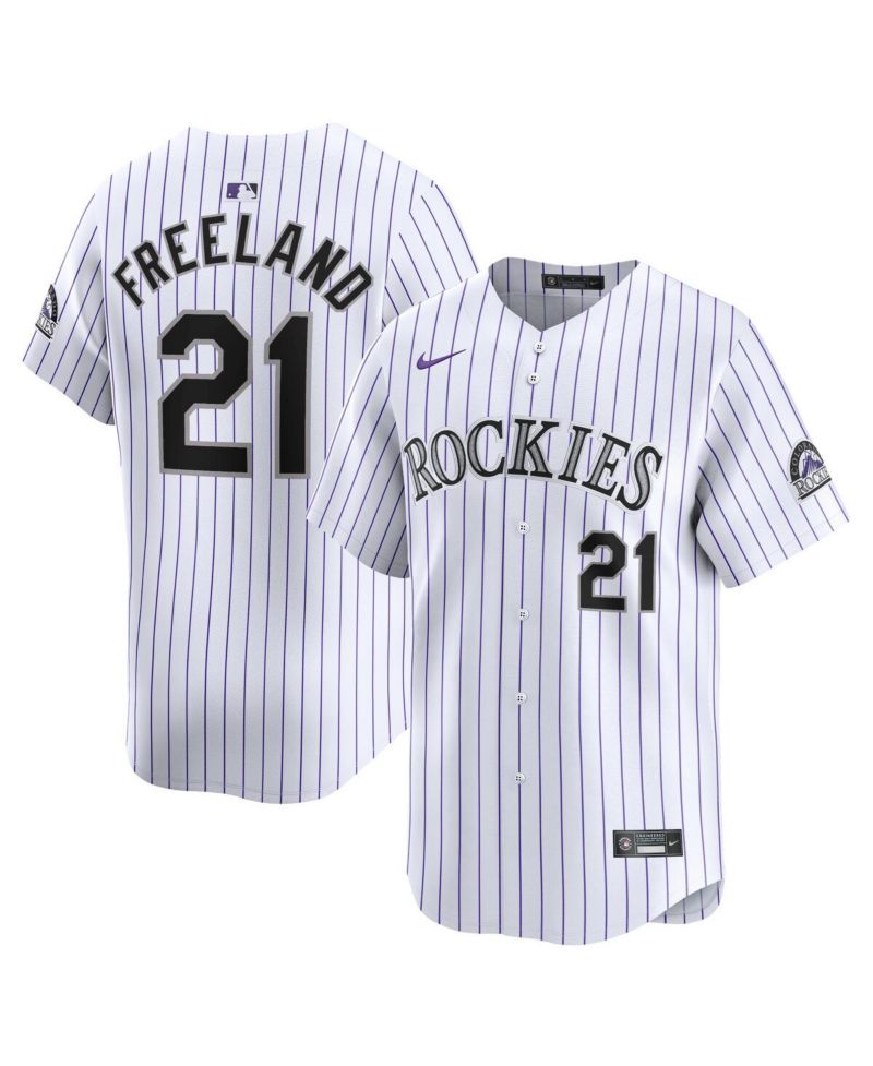 Men's Kyle Freeland White Colorado Rockies Home Limited Player Jersey