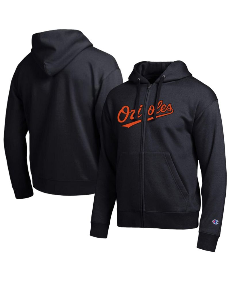 Men's Baltimore Orioles Black All-Star Wordmark Full-Zip Hoodie