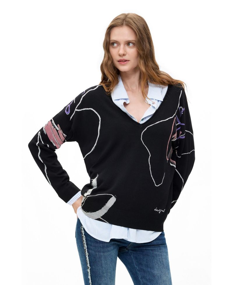 Women's Thin printed sweater