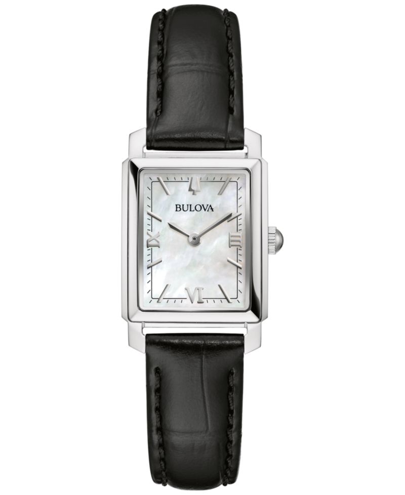 Women's Sutton Black Leather Strap Watch 21mm