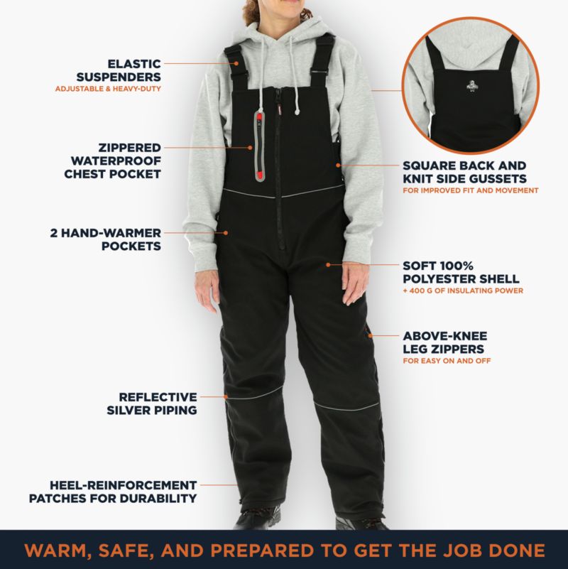 Women's Insulated Softshell Bib Overalls
