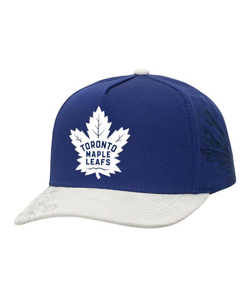 Men's Blue/Gray Toronto Maple Leaf’s May Flowers Pro Crown Adjustable Hat