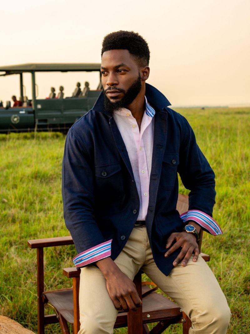 Men's Kikoy Cotton Shirt Jacket