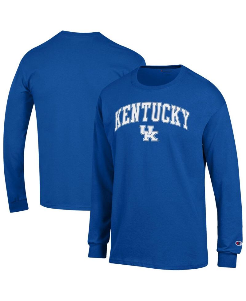 Men's Royal Kentucky Wildcats Arch Over Logo Long Sleeve T-Shirt