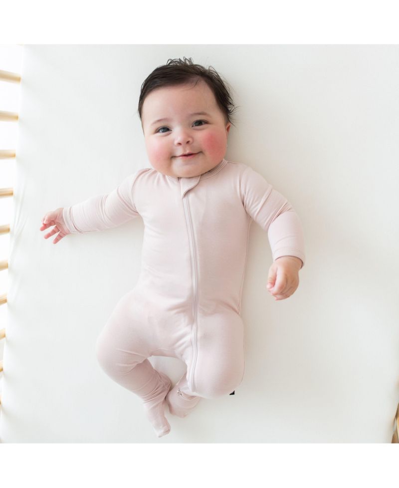 Baby Boys Zippered Footie in Cloud, 0-3 Months