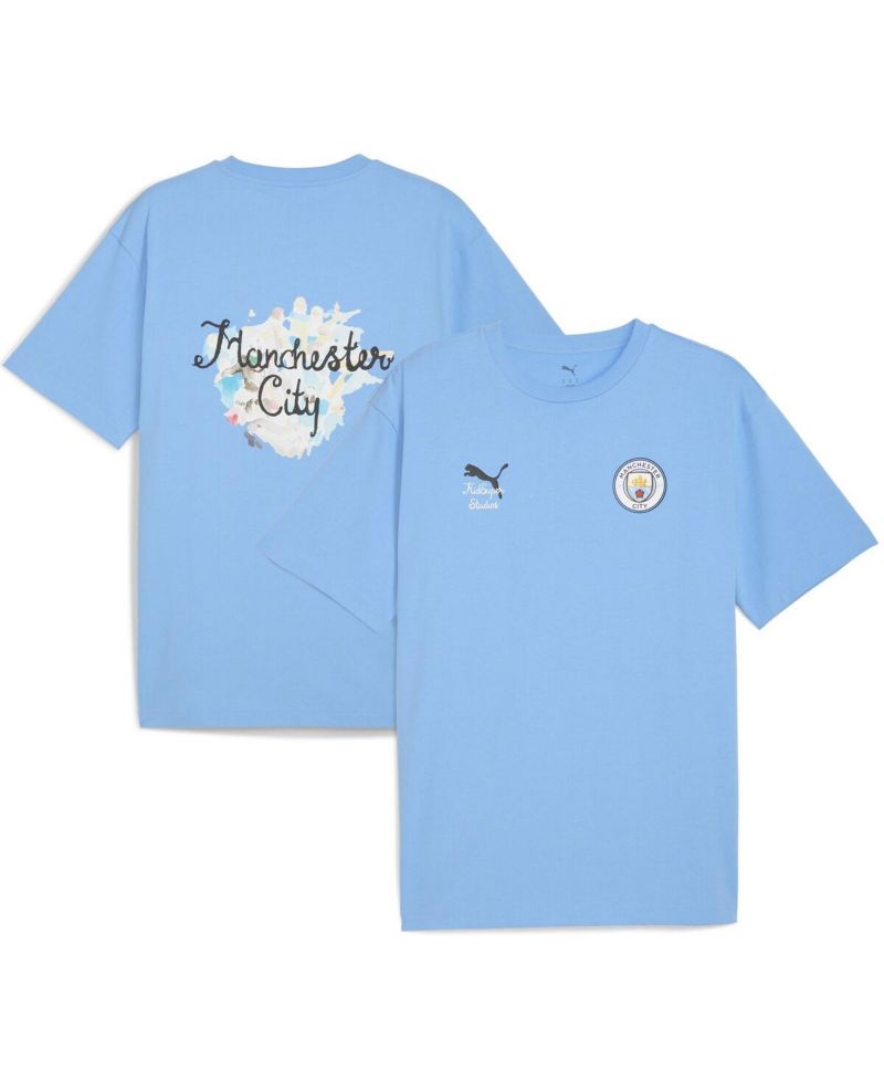 x Kid Super Men's Light Blue Manchester City 2025 FIFA Club World Cup Graphic T-Shirt