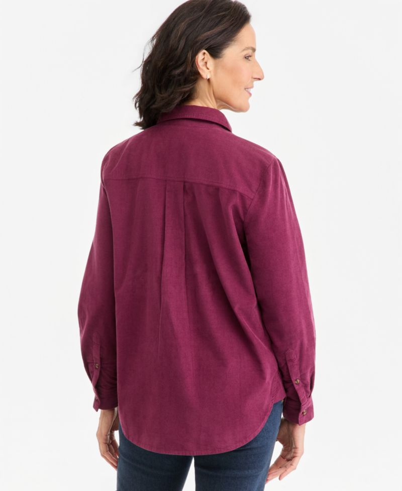 Petite Cotton Corduroy Shirt