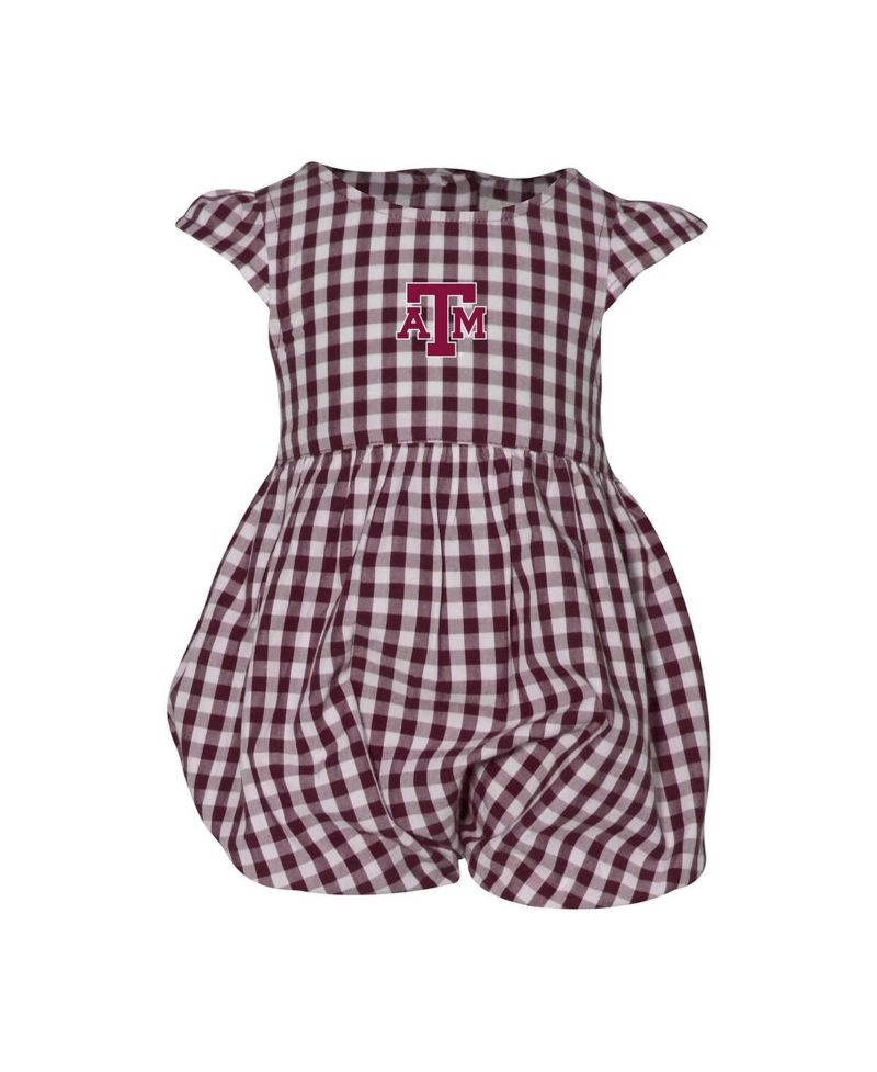 Baby Boys and Girls Maroon Texas A&M Aggies Cara Gingham Ruffled Bodysuit