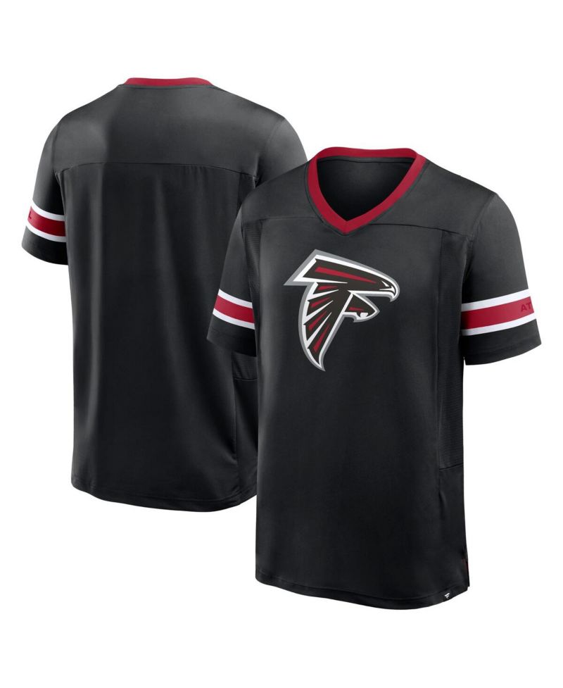 Men's Black Atlanta Falcons Hometown Premium Hashmark V-Neck T-Shirt