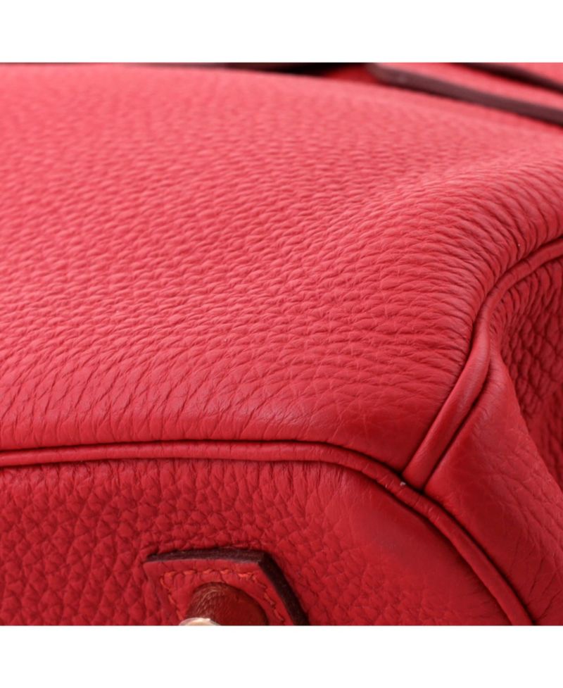 Pre-Owned Hermes Birkin 35 Handbag Red Togo with Gold Hardware