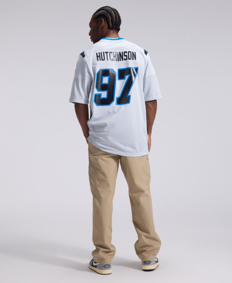 Men's Aidan Hutchinson Silver Detroit Lions 2026 Rivalries Collection Game Jersey