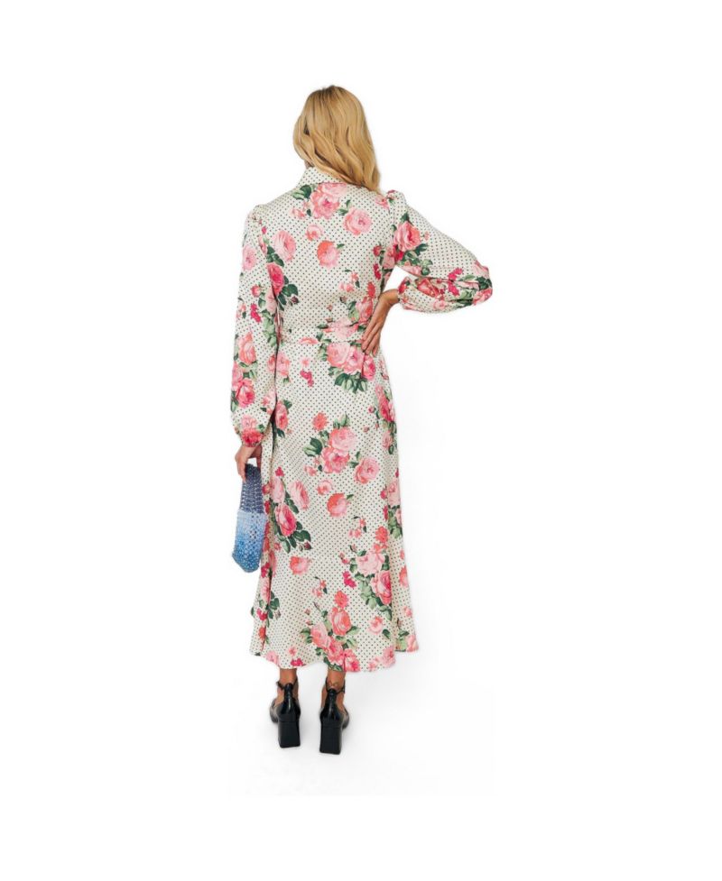 Women's Lara Fit & Flare Polka Dot Midi Dress